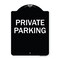 Signmission Designer Series Private Parking, Black & White Heavy-Gauge Aluminum Sign, 24" x 18", BW-1824-23258 A-DES-BW-1824-23258 - alternate 1